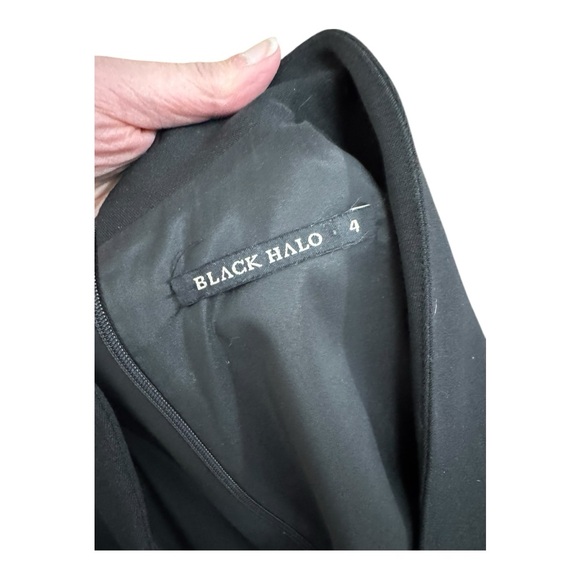 BLACK HALO | Candeese Peplum Sheath Dress in Black, Size 4 - Picture 5 of 10